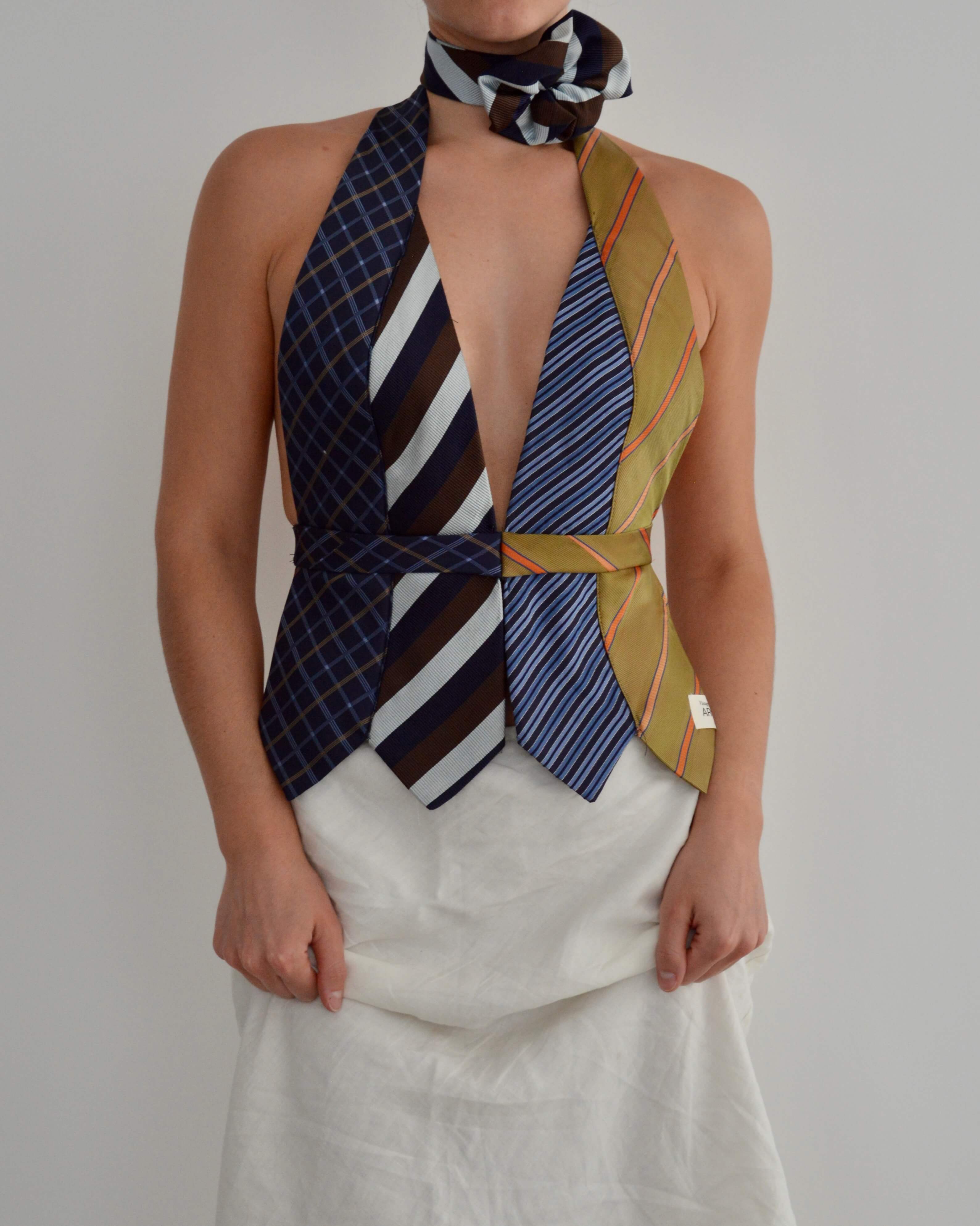 Tie Top - Blues & Golds (S/M)