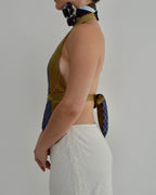 Tie Top - Blues & Golds (S/M)