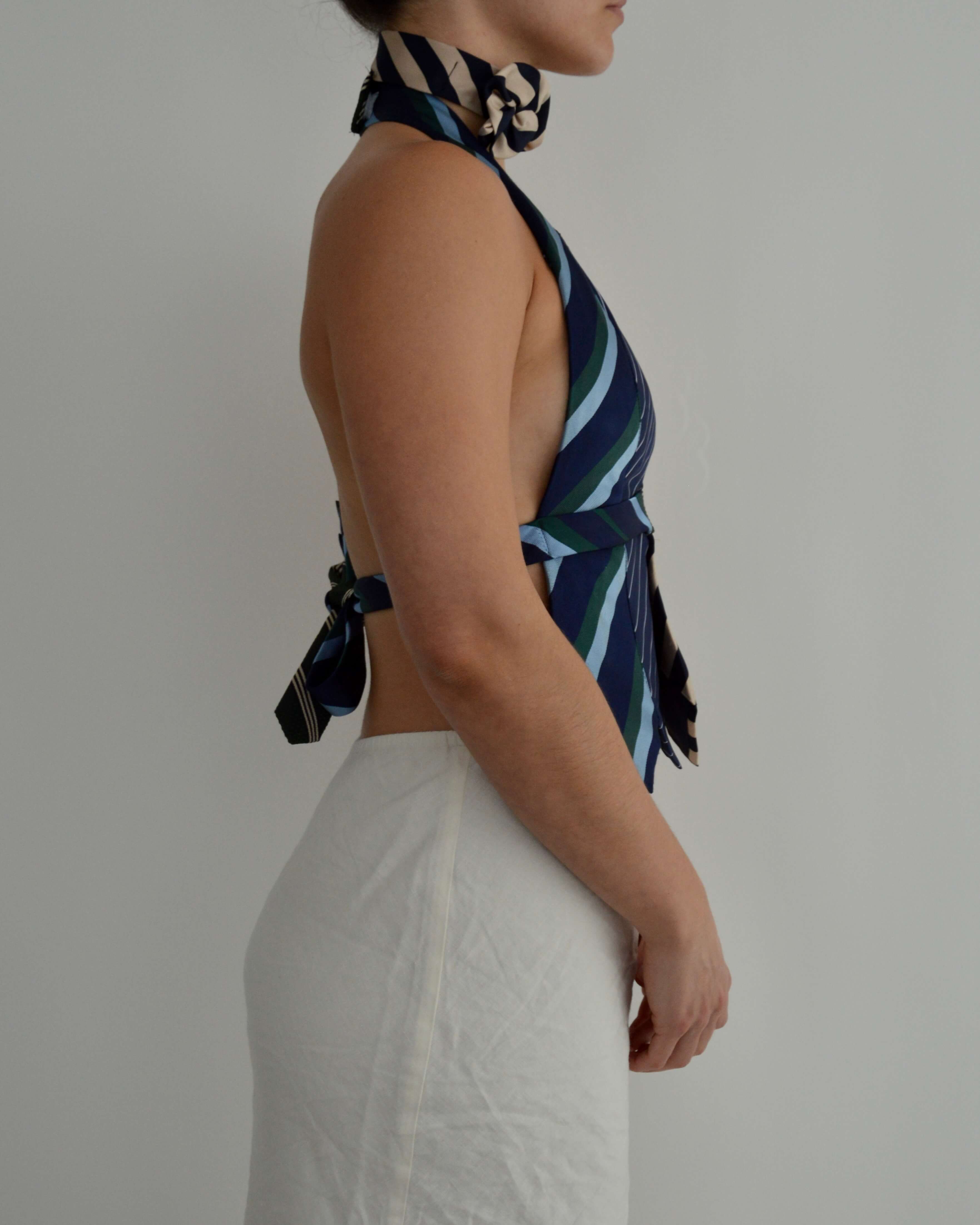 Tie Top - Greens & Blues (S/M)