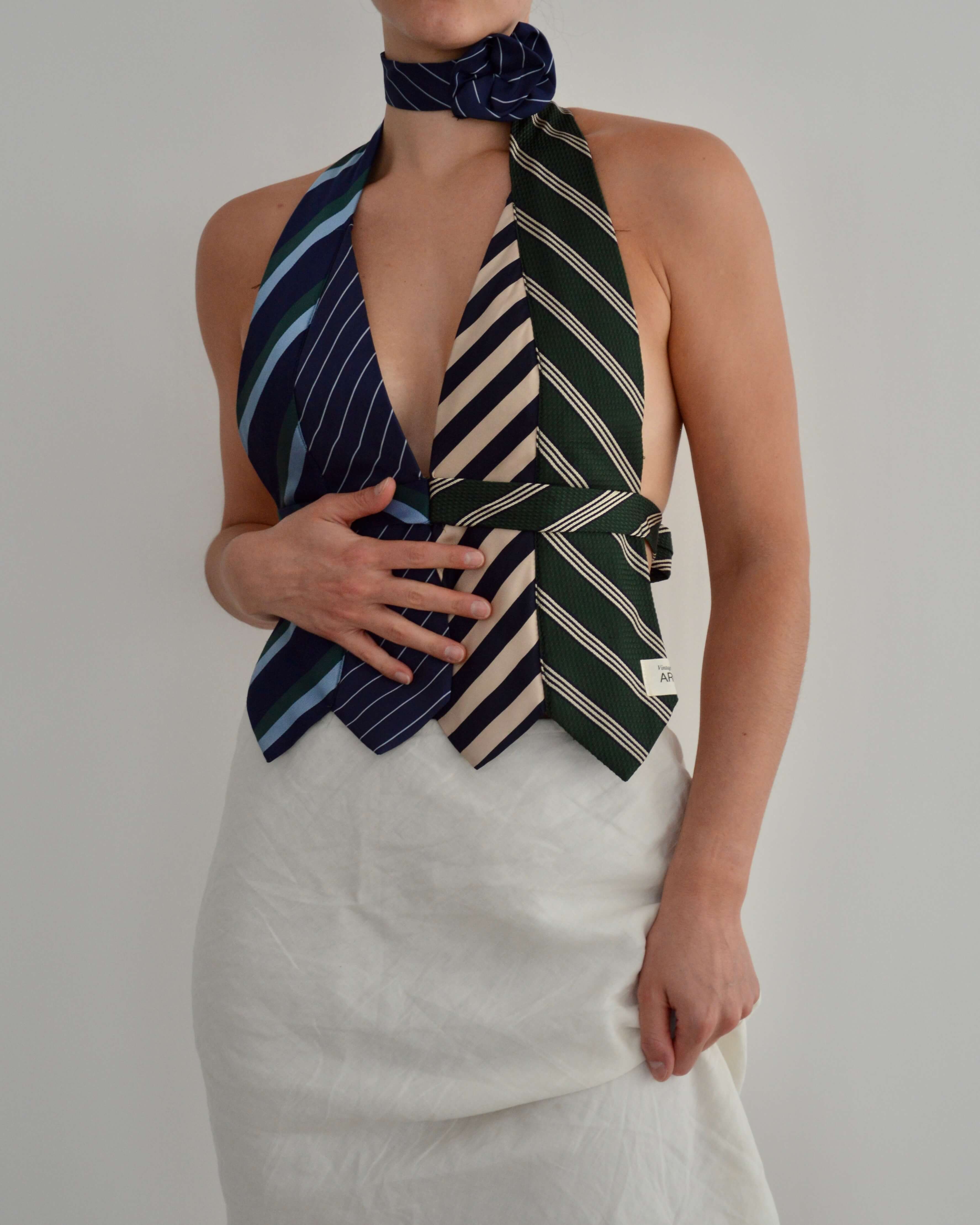 Tie Top - Greens & Blues (S/M)