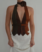 Tie Top - Browns & Prints (XS/S)