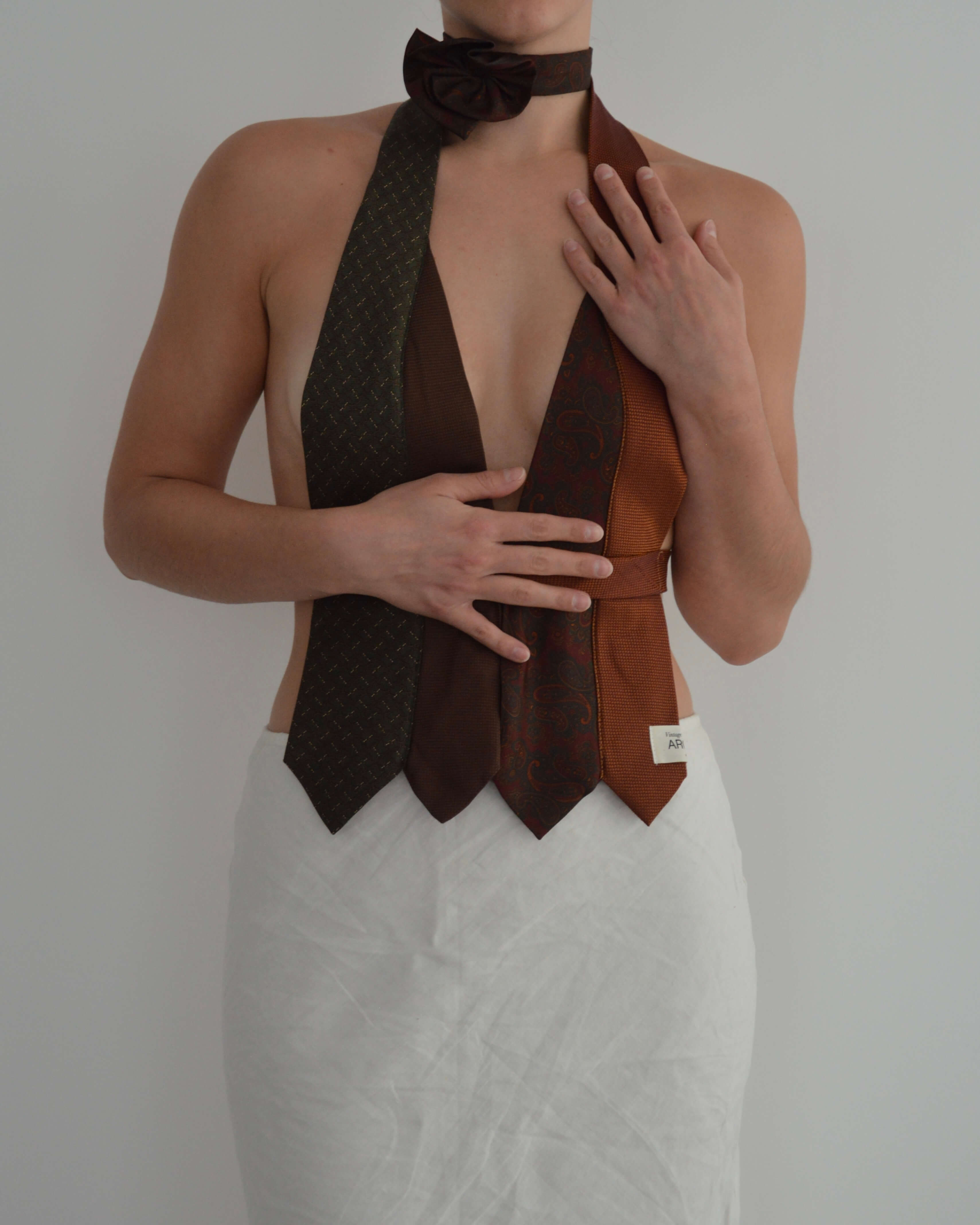 Tie Top - Browns & Prints (XS/S)