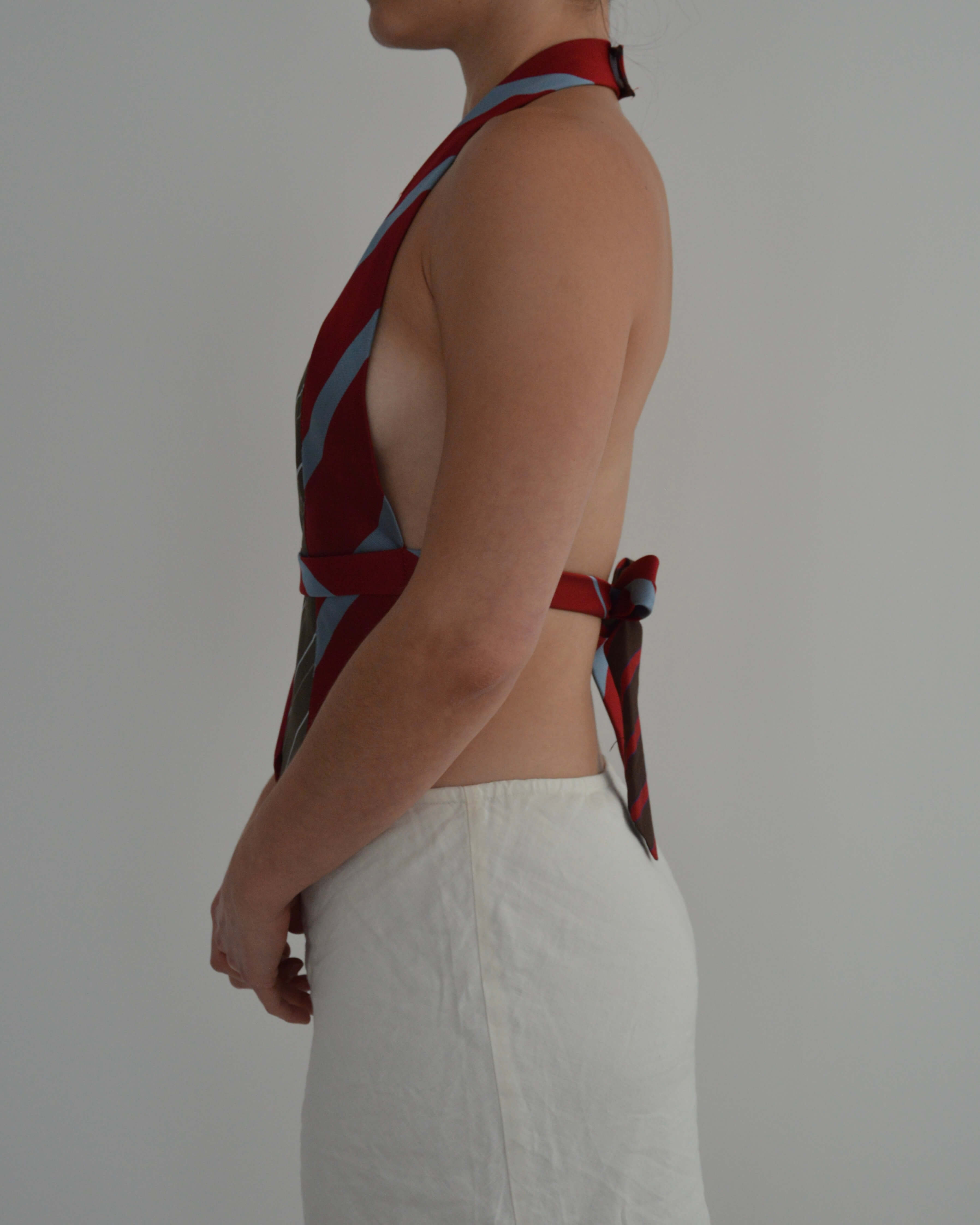 Haut à nouer - Rouges et verts (S/M)