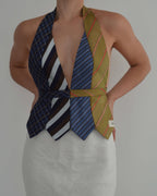Tie Top - Blues & Golds (S/M)