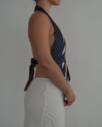 Tie Top - Blues & Golds (S/M)