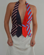 Tie Top - Blues & Reds (S/M)