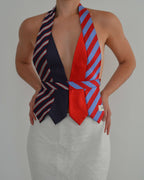Tie Top - Blues & Reds (S/M)