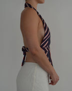 Tie Top - Blues & Reds (S/M)