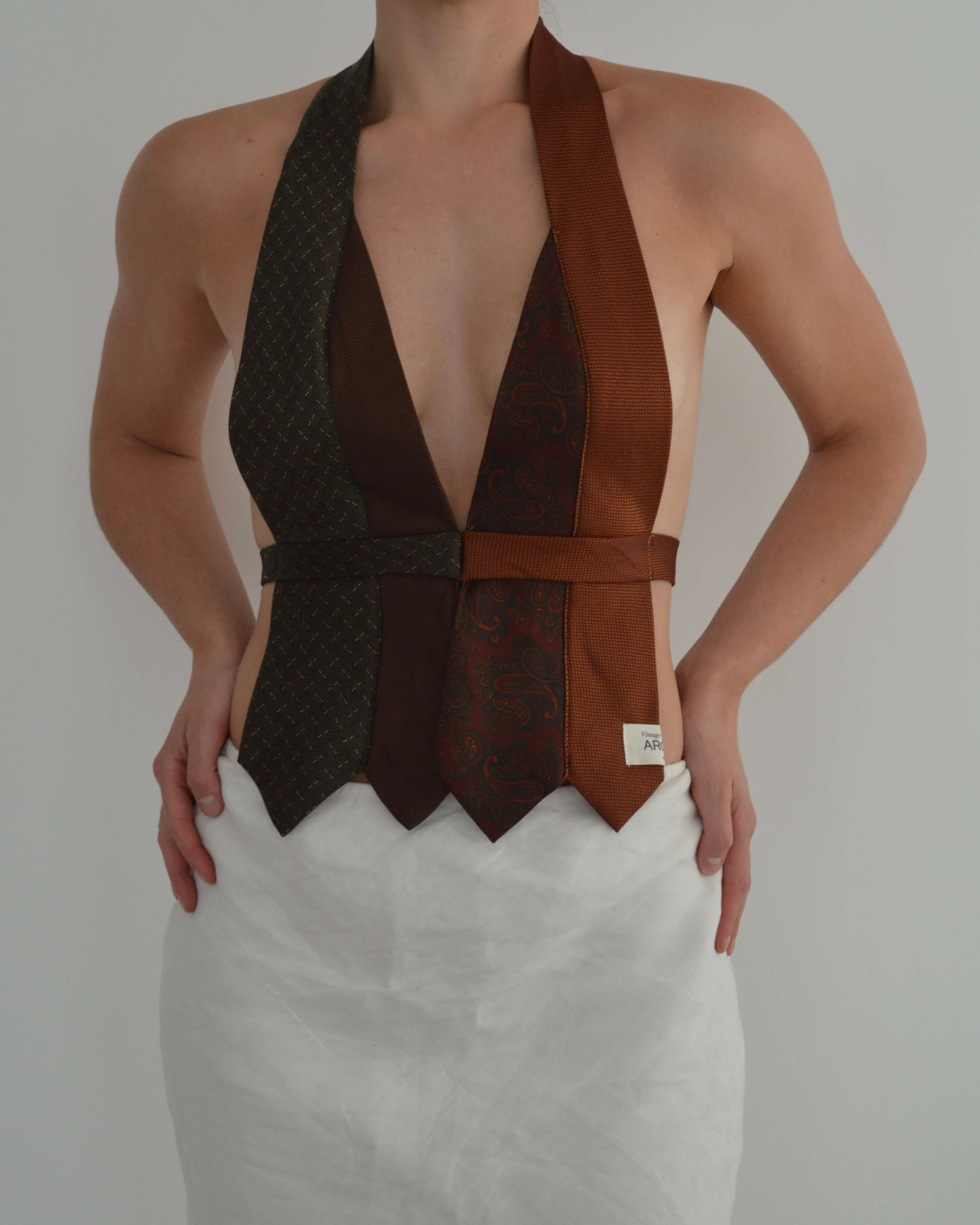 Tie Top - Browns & Prints (XS/S)