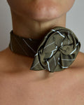 Flower Choker - Dark Green