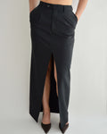 Vegan Long Skirt - Darker Navy (S/M)