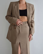 Skirt Suit - Double Breated Brown (XS/S)