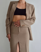 Skirt Suit - Double Breated Brown (XS/S)
