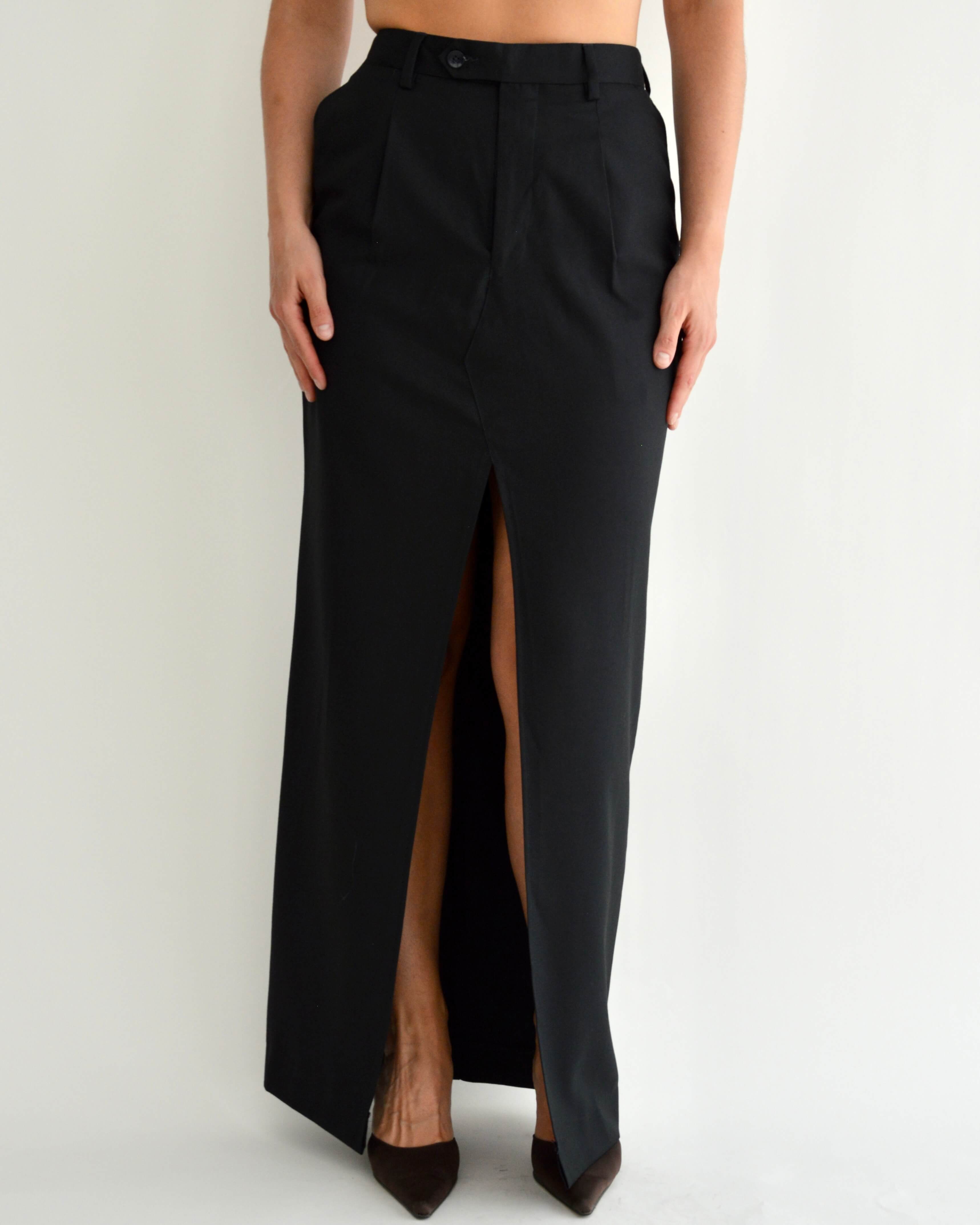 Vegan Long Skirt - Darker Navy (S/M)