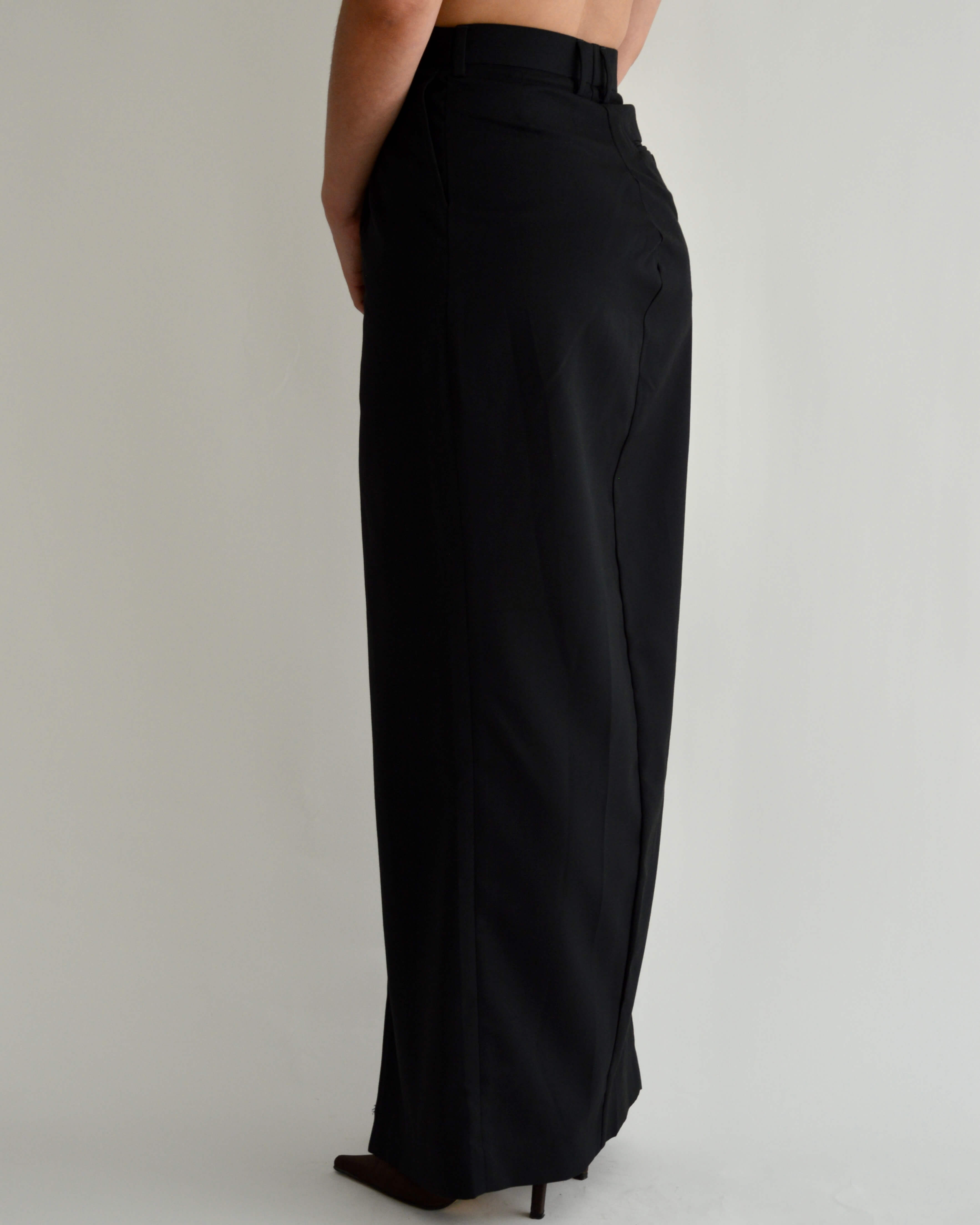Vegan Long Skirt - Darker Navy (S/M)