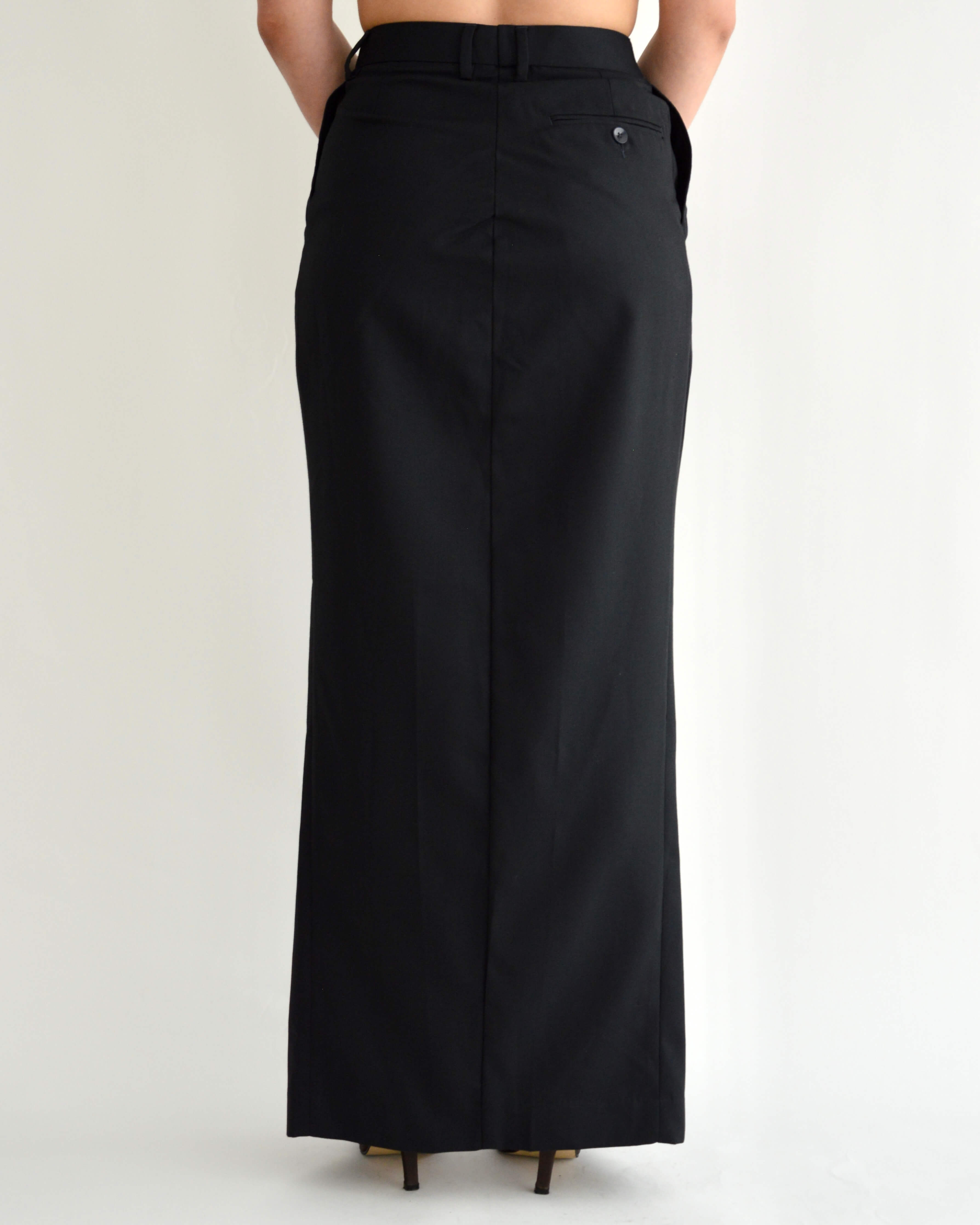Vegan Long Skirt - Darker Navy (S/M)