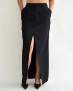 Vegan Long Skirt - Darker Navy (S/M)