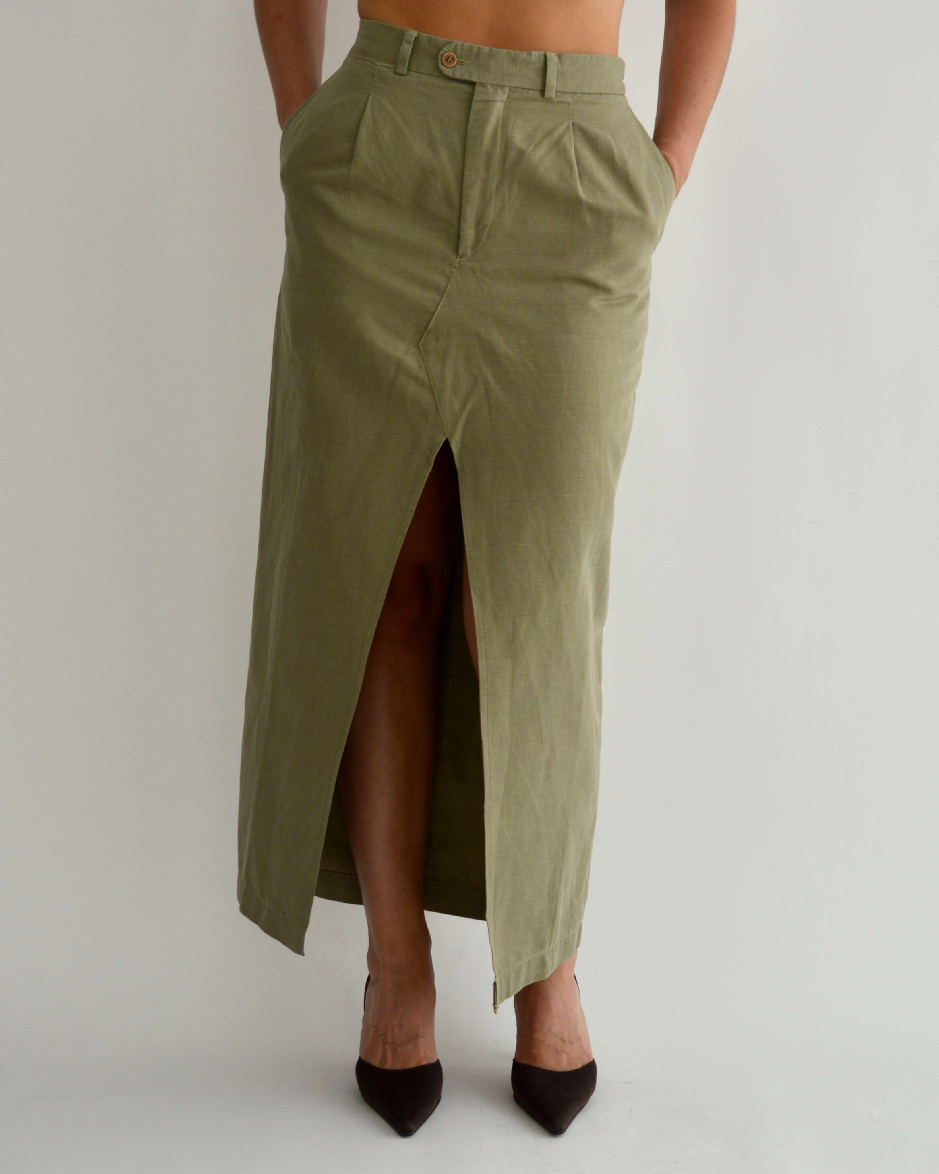 Vegan Long Skirt - Perfect Olive (S)