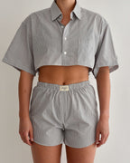 PJ Set - Light Grey Vichy (XS)