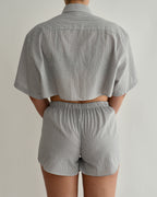 PJ Set - Light Grey Vichy (XS)
