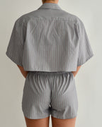 PJ Set - Grey Purple Lines (XS)
