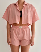 Ensemble pyjama - Orange Vichy (S)