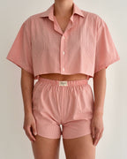 Ensemble pyjama - Orange Vichy (S)