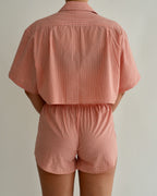 Ensemble pyjama - Orange Vichy (S)