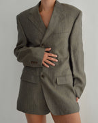 Robe blazer courte - Lin vert (S/L)