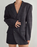 Mini Blazer Dress - Purple Textured (M/L)