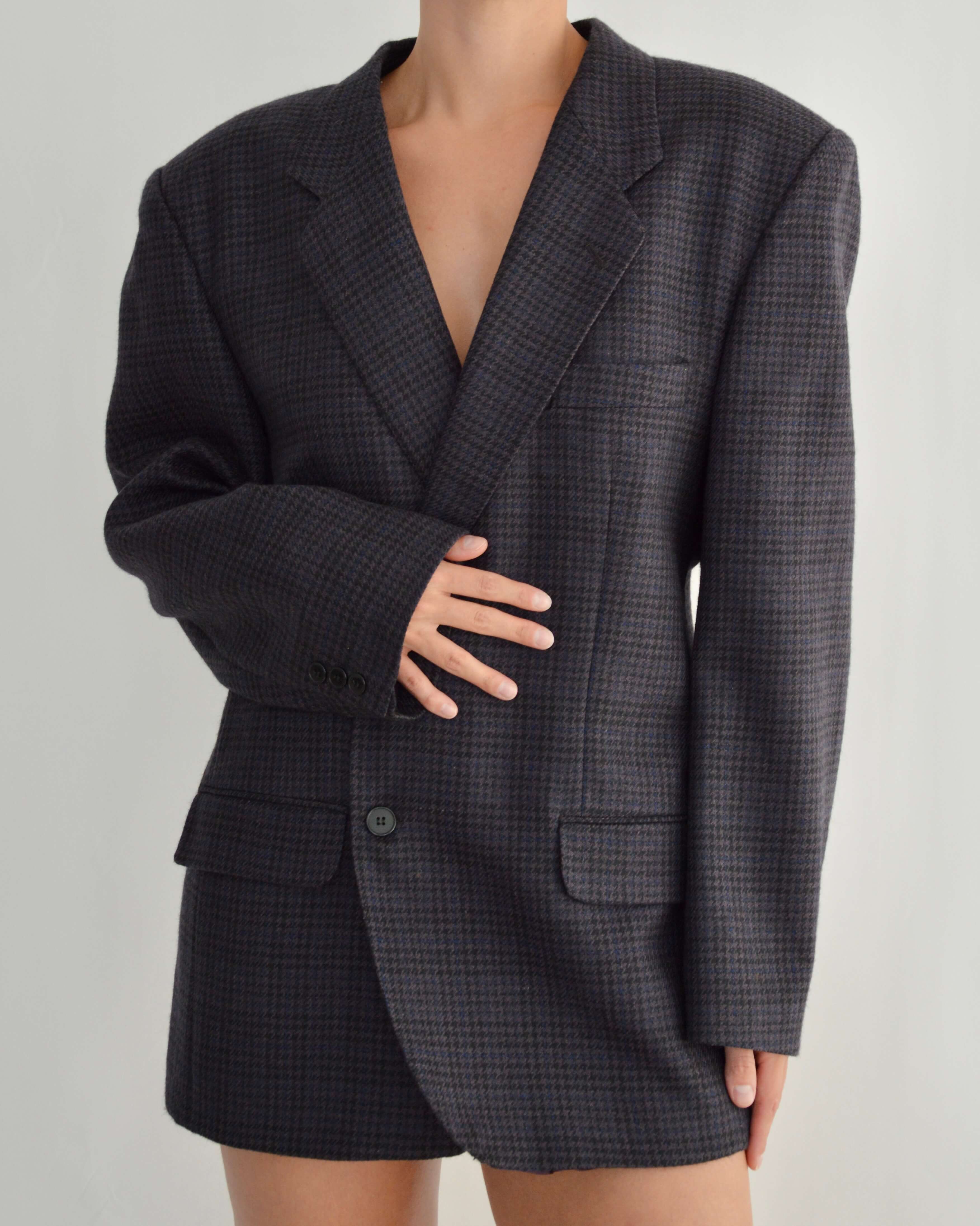 Robe blazer courte - Violette texturée (M/L)