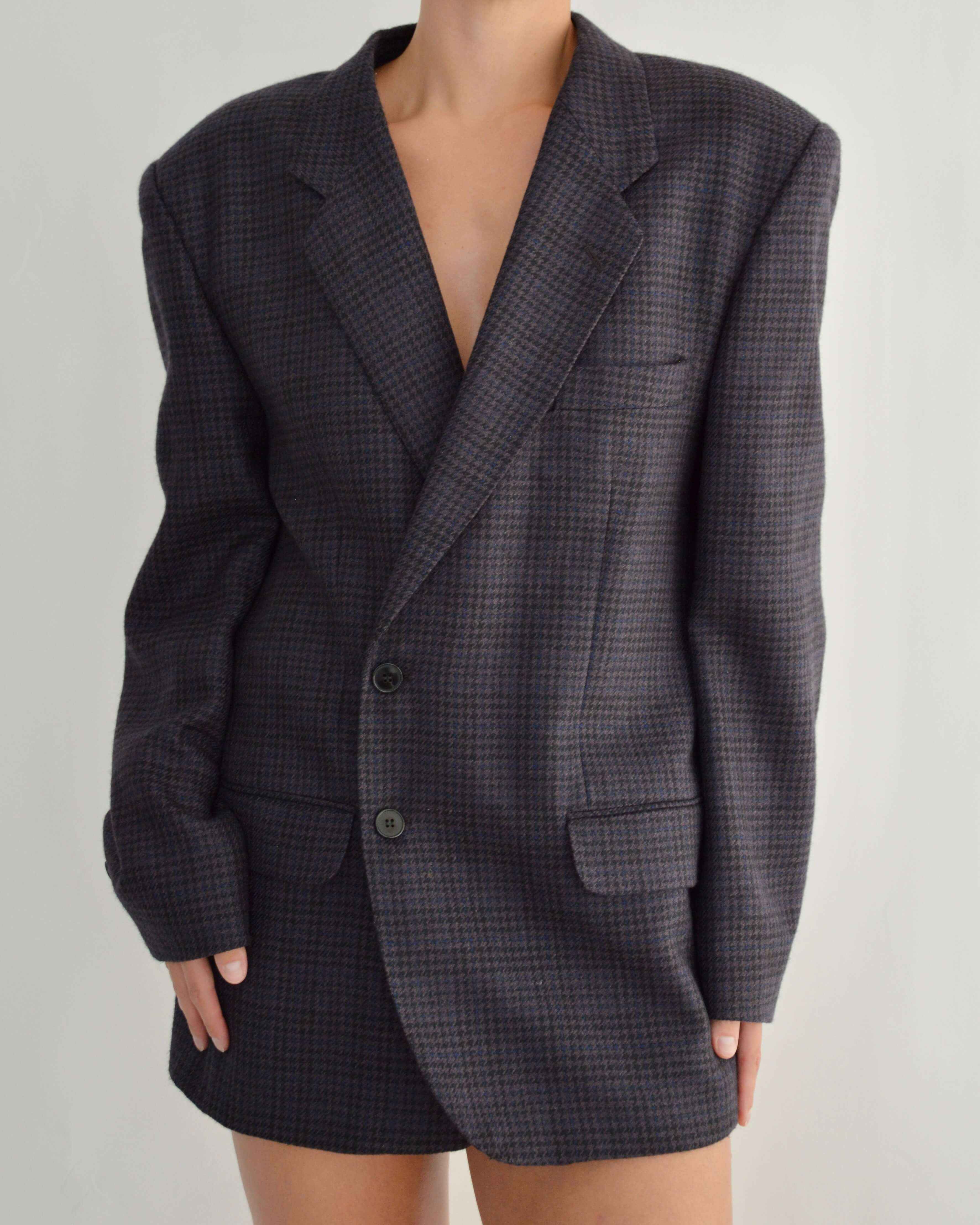 Robe blazer courte - Violette texturée (M/L)