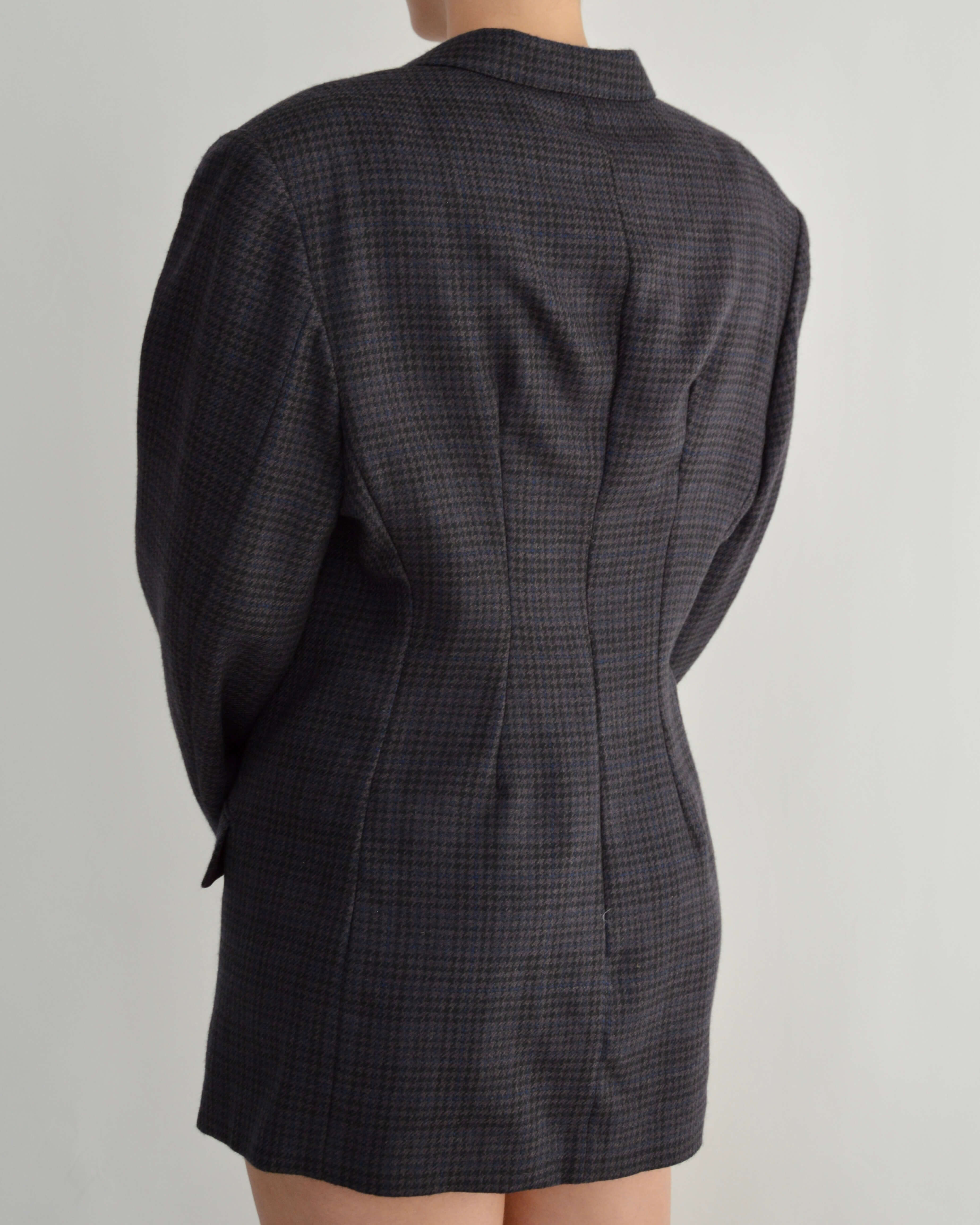 Robe blazer courte - Violette texturée (M/L)