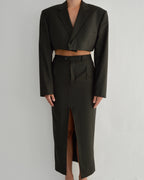 Ensemble veste et jupe longue - Vert parfait (XS/S)
