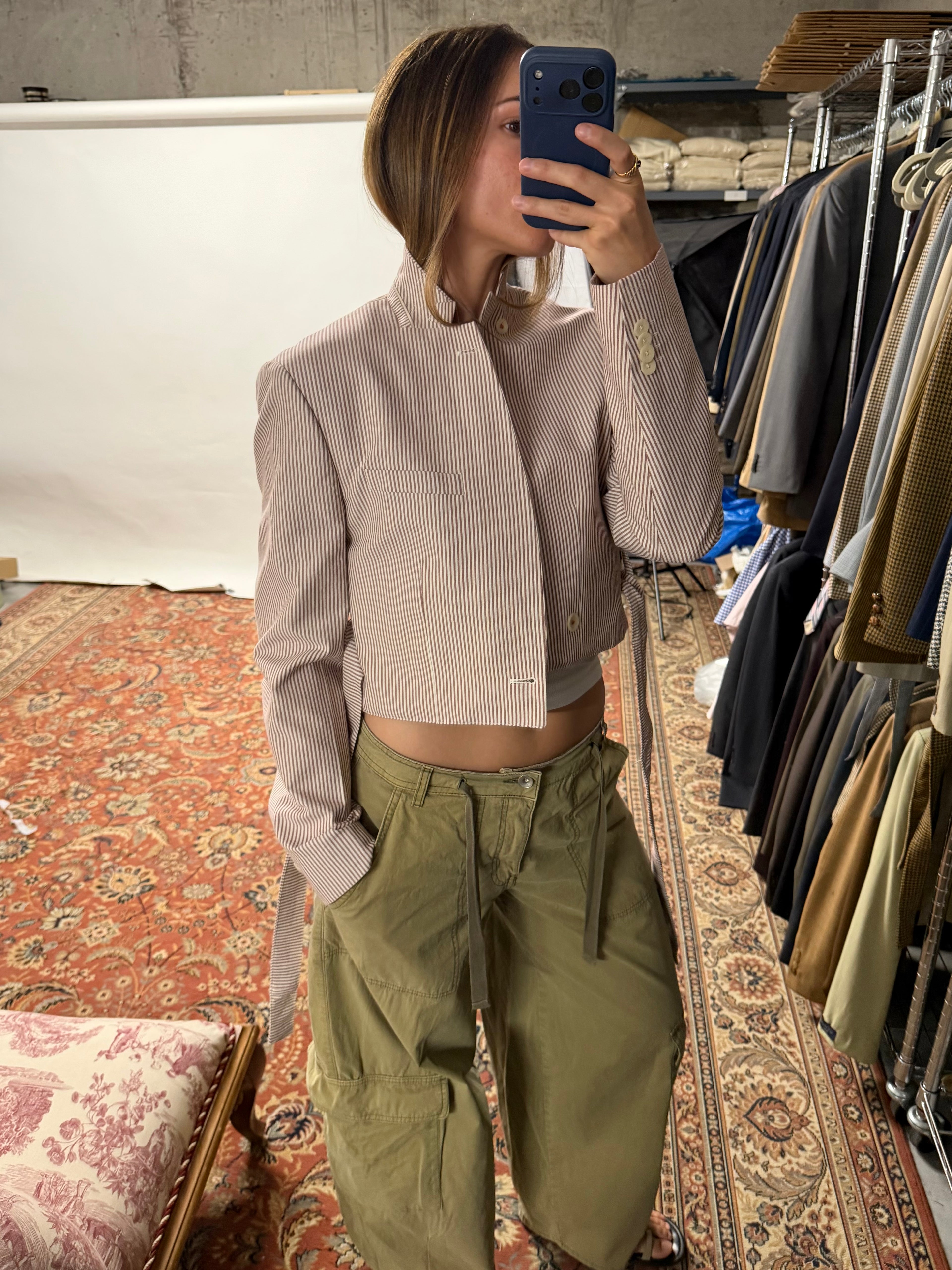 Vegan Tied-up Blazer - Stripped Perfection (XS)