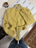 Tied-up Blazer - Textured Gold (M)