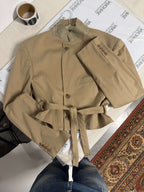 Vegan Tied-up Blazer - Beige (M)