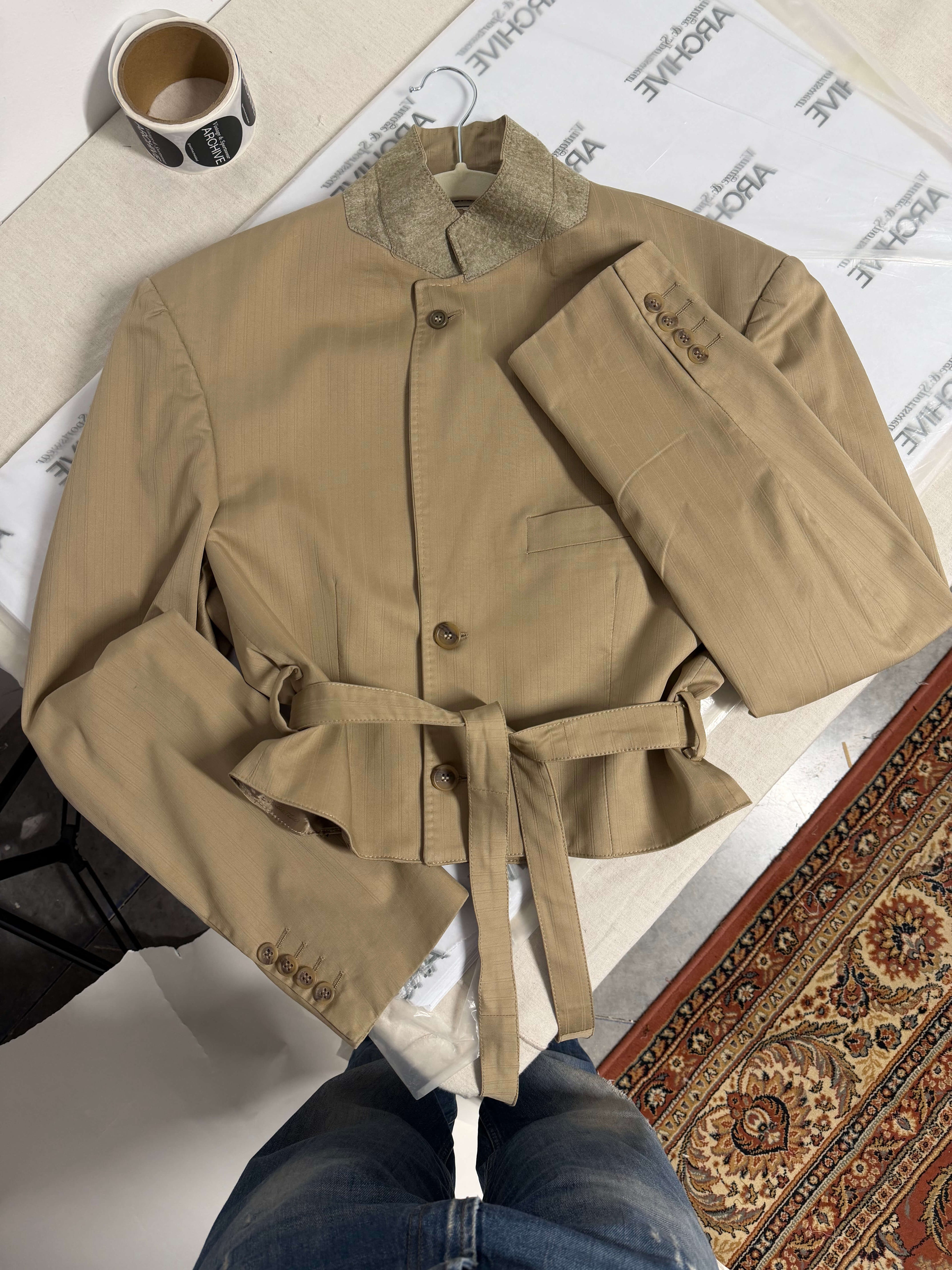 Vegan Tied-up Blazer - Beige (M)