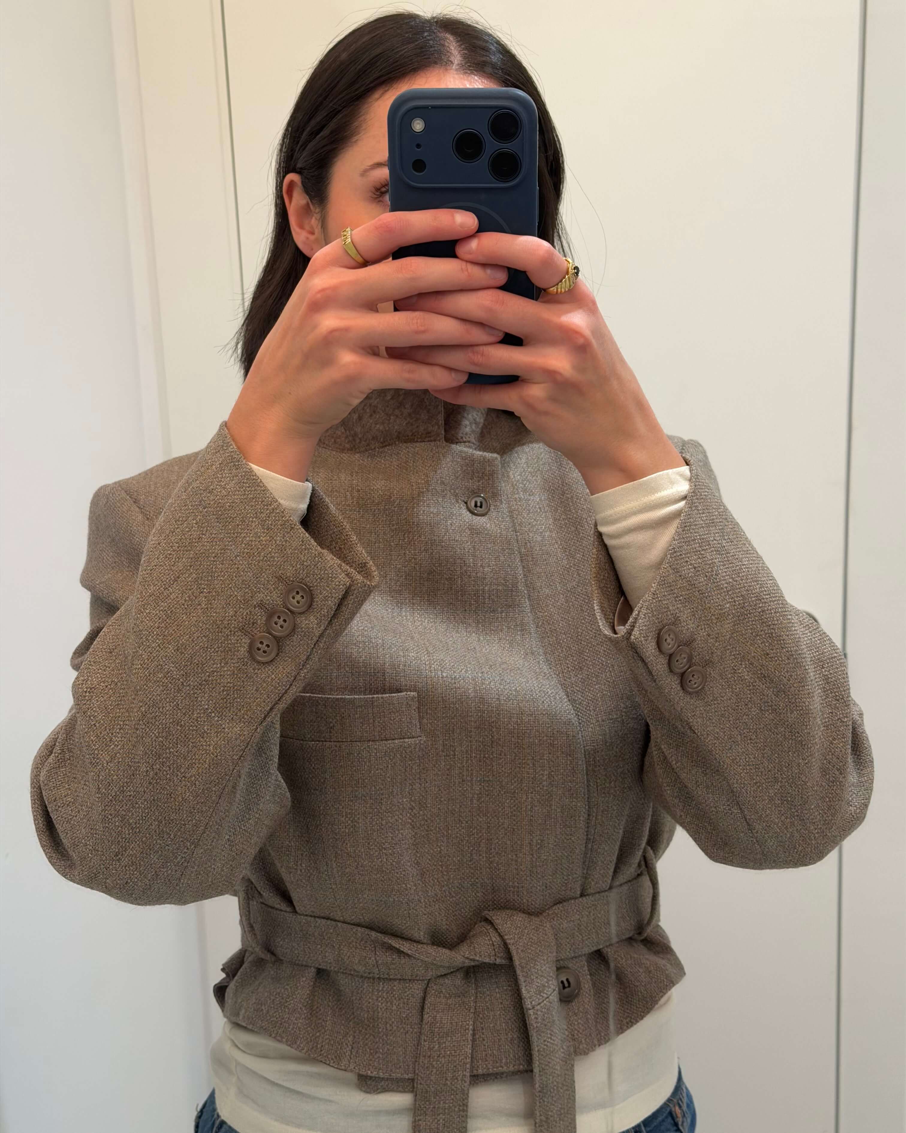 Tied-up Blazer - Textured Light (XS)