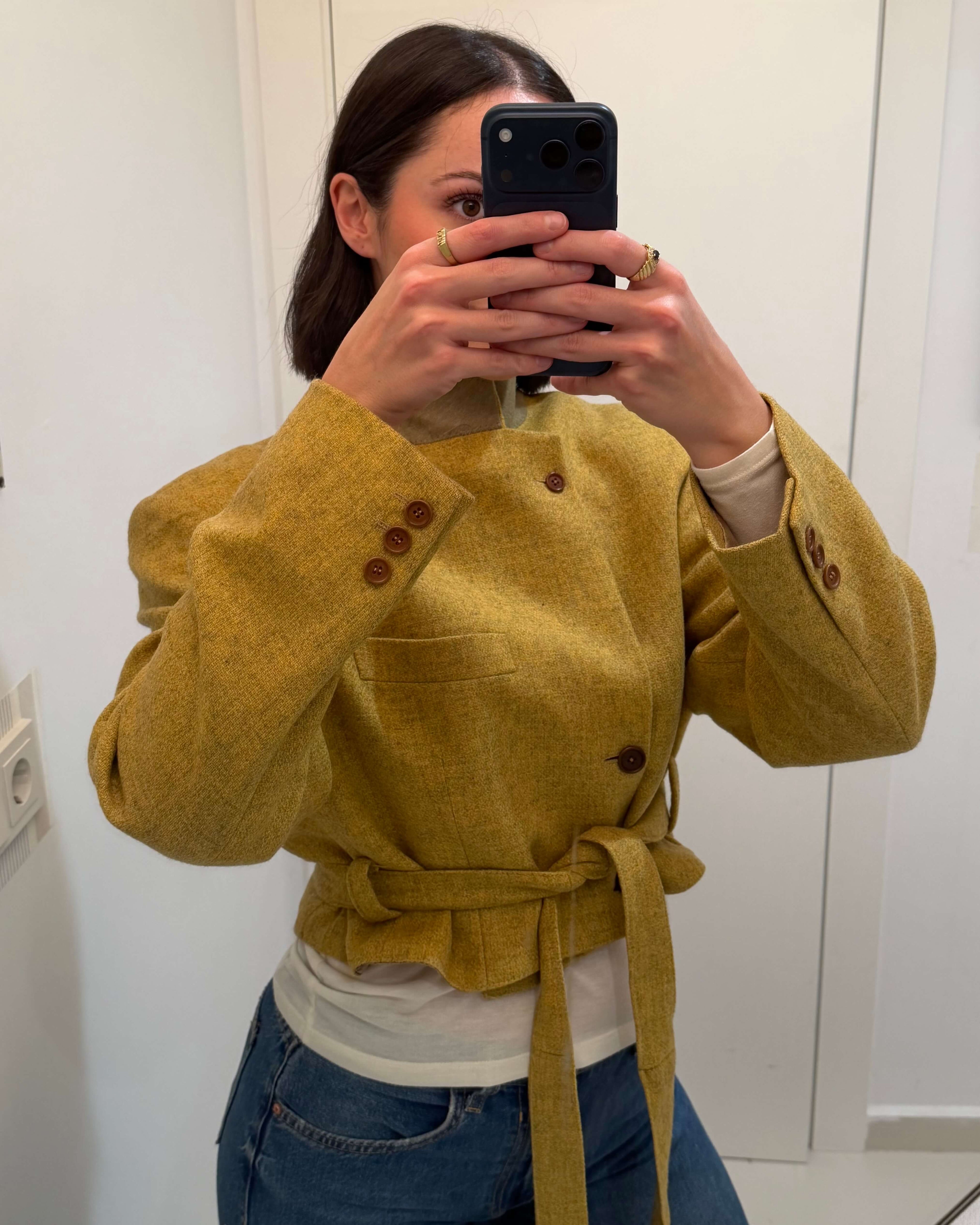 Tied-up Blazer - Yellow (L)