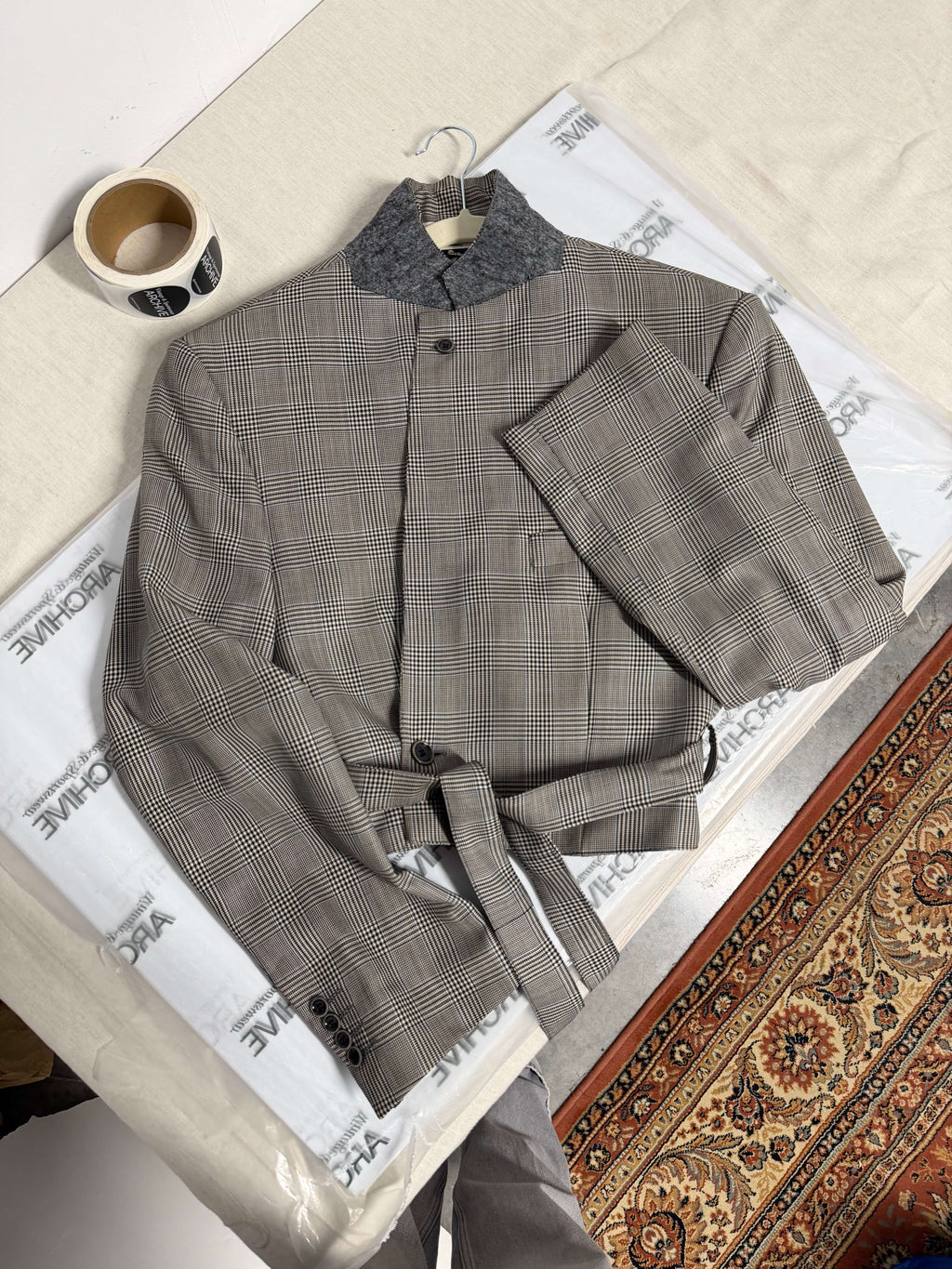 Tied-up Blazer - Checkred Grey (L)