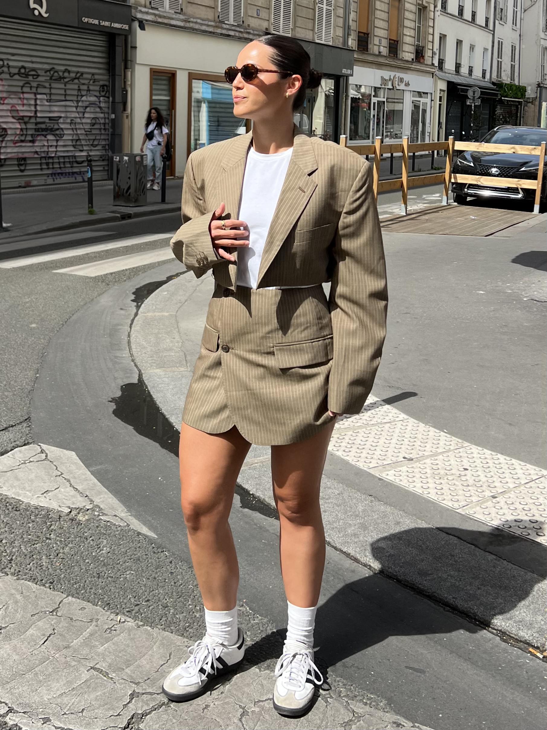 Blaset - Lignes marron clair (S/M)