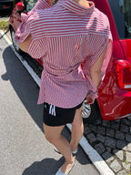 Fitted Shirt - Red Stripped (S/M)