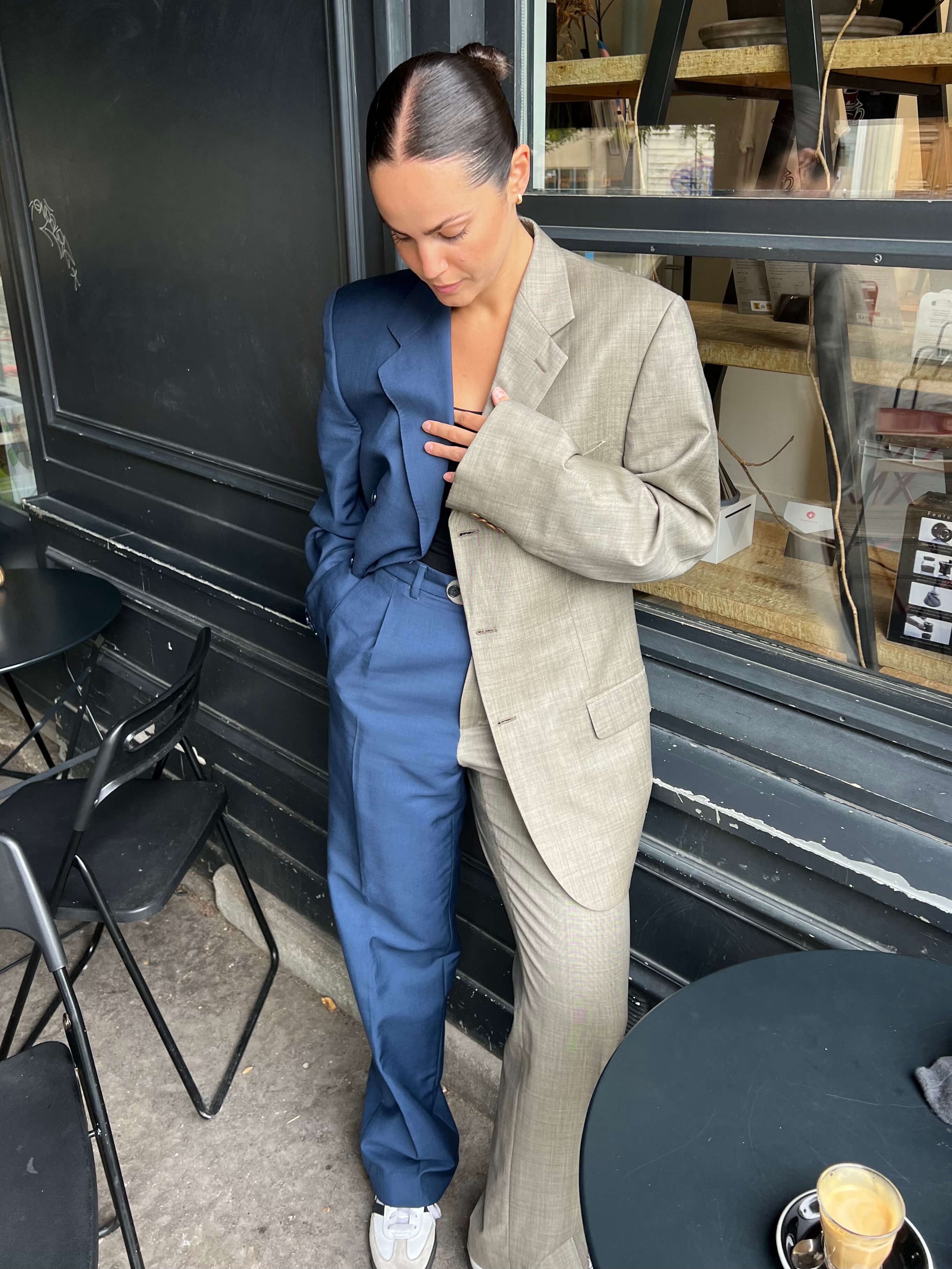 DUO Suit - Beige on Blue (M/L)