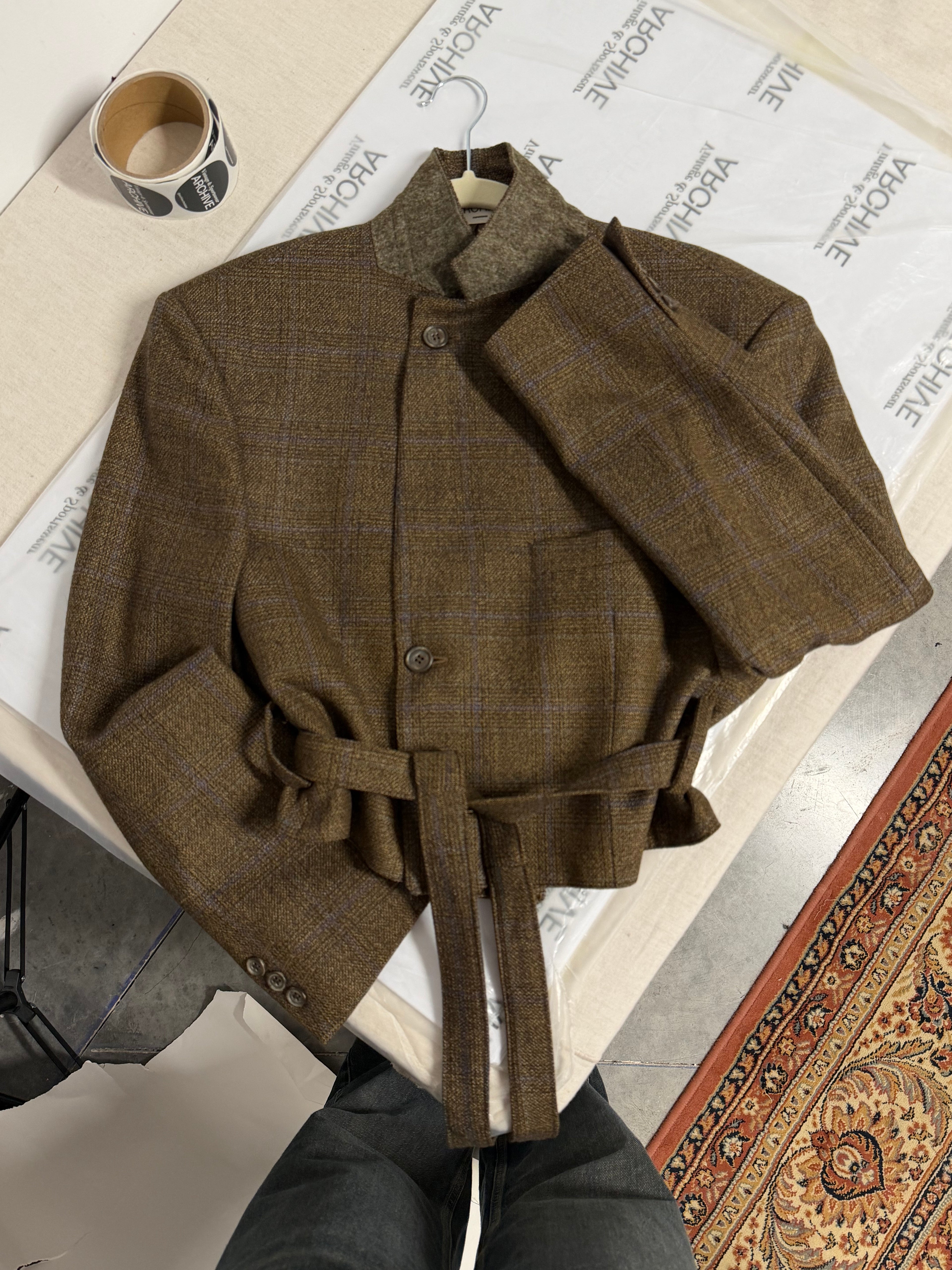 Tied-up Blazer - Brown & Blue (M)