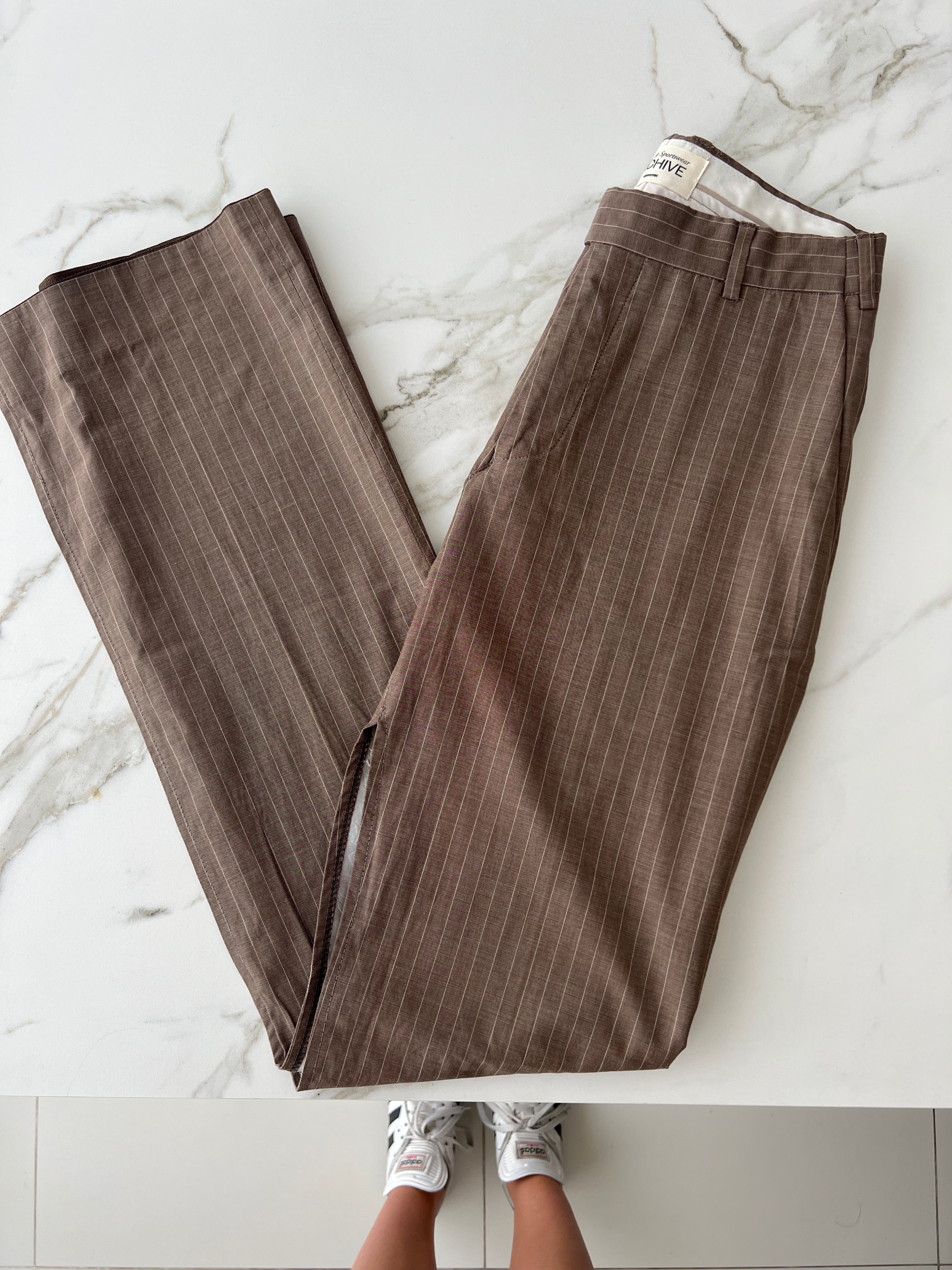 Jupe longue - Beige à rayures blanches (XXS/XS)