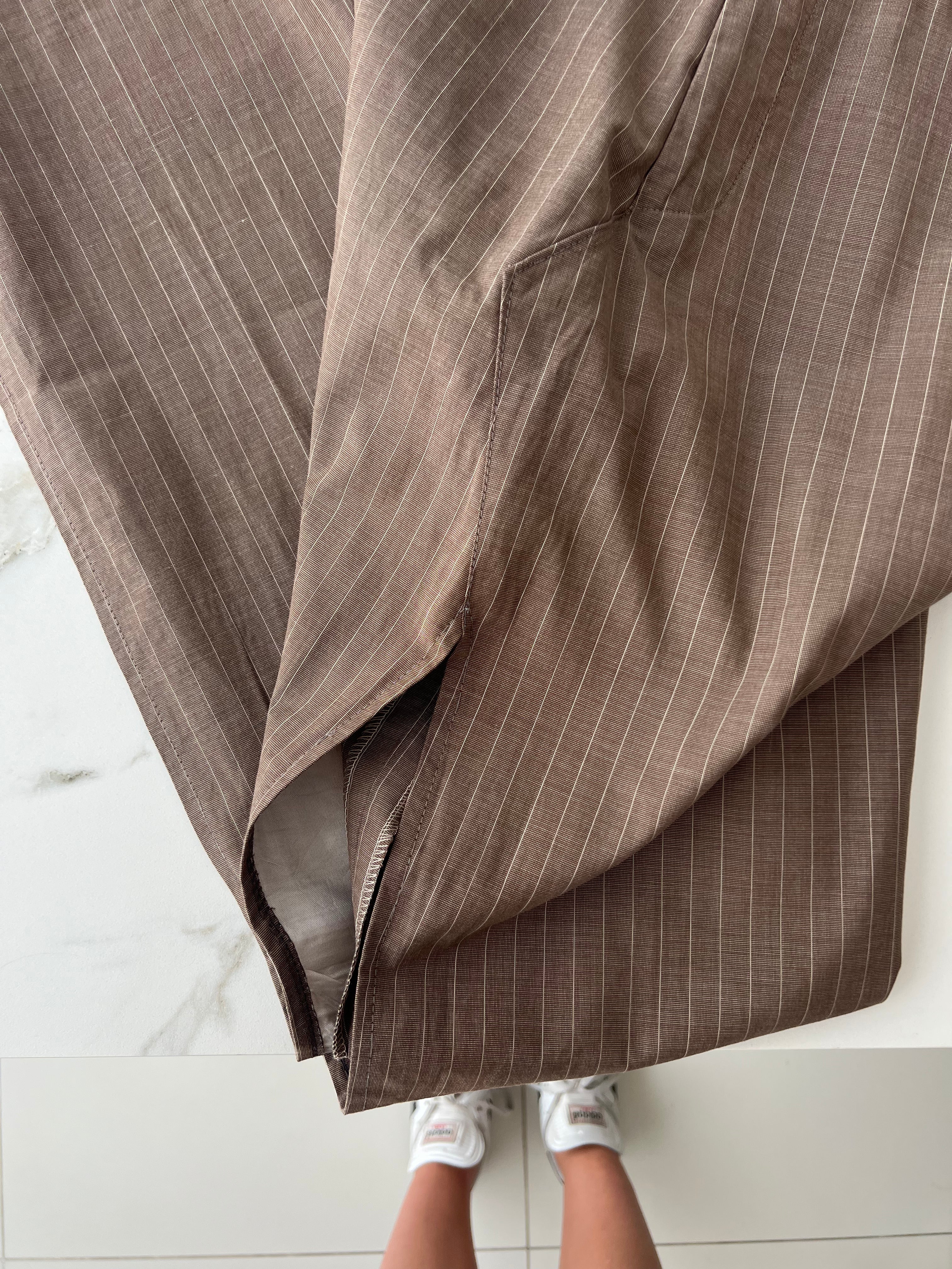 Jupe longue - Beige à rayures blanches (XXS/XS)