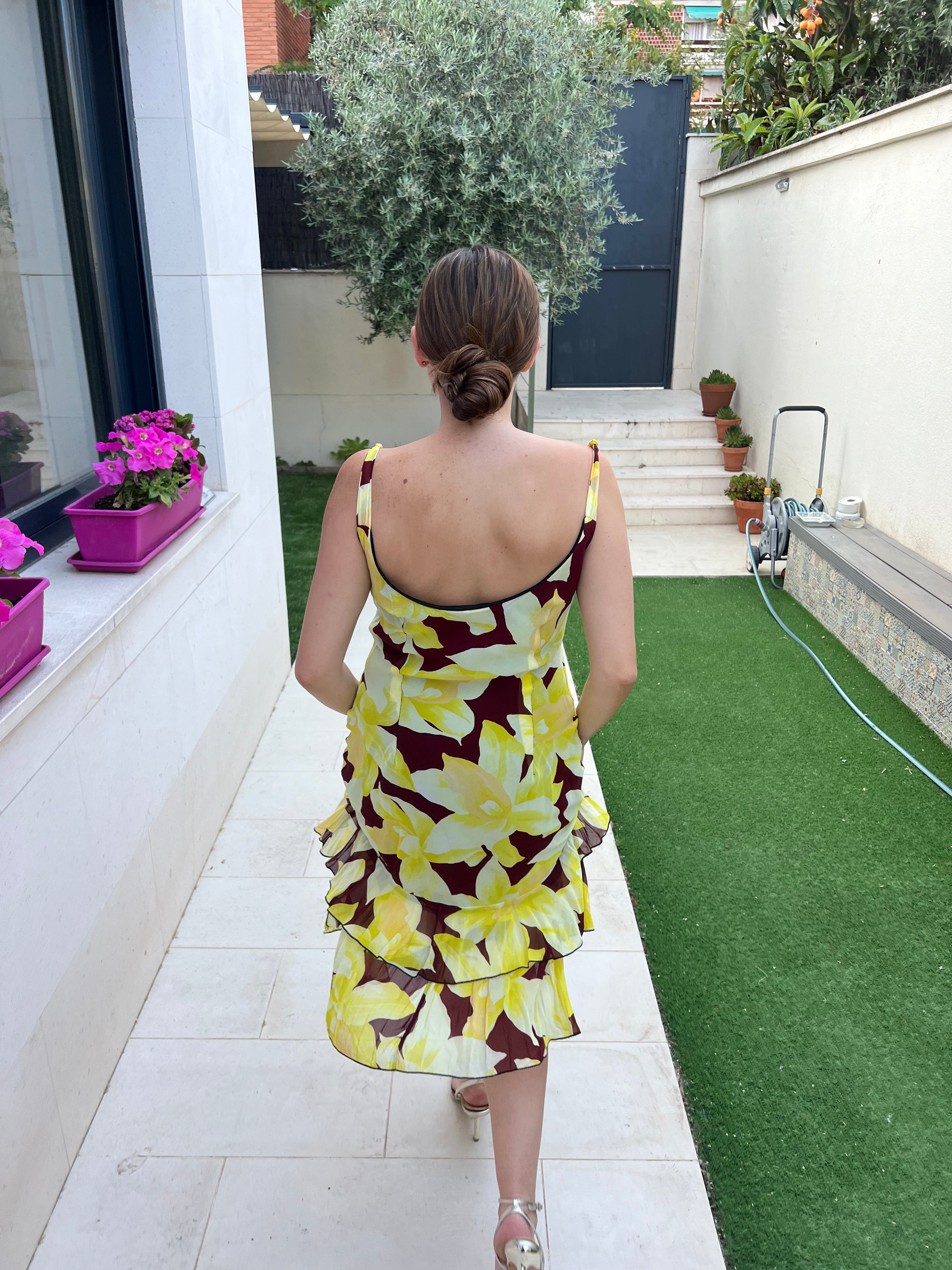 Vestido - Estampado floral, talla 36