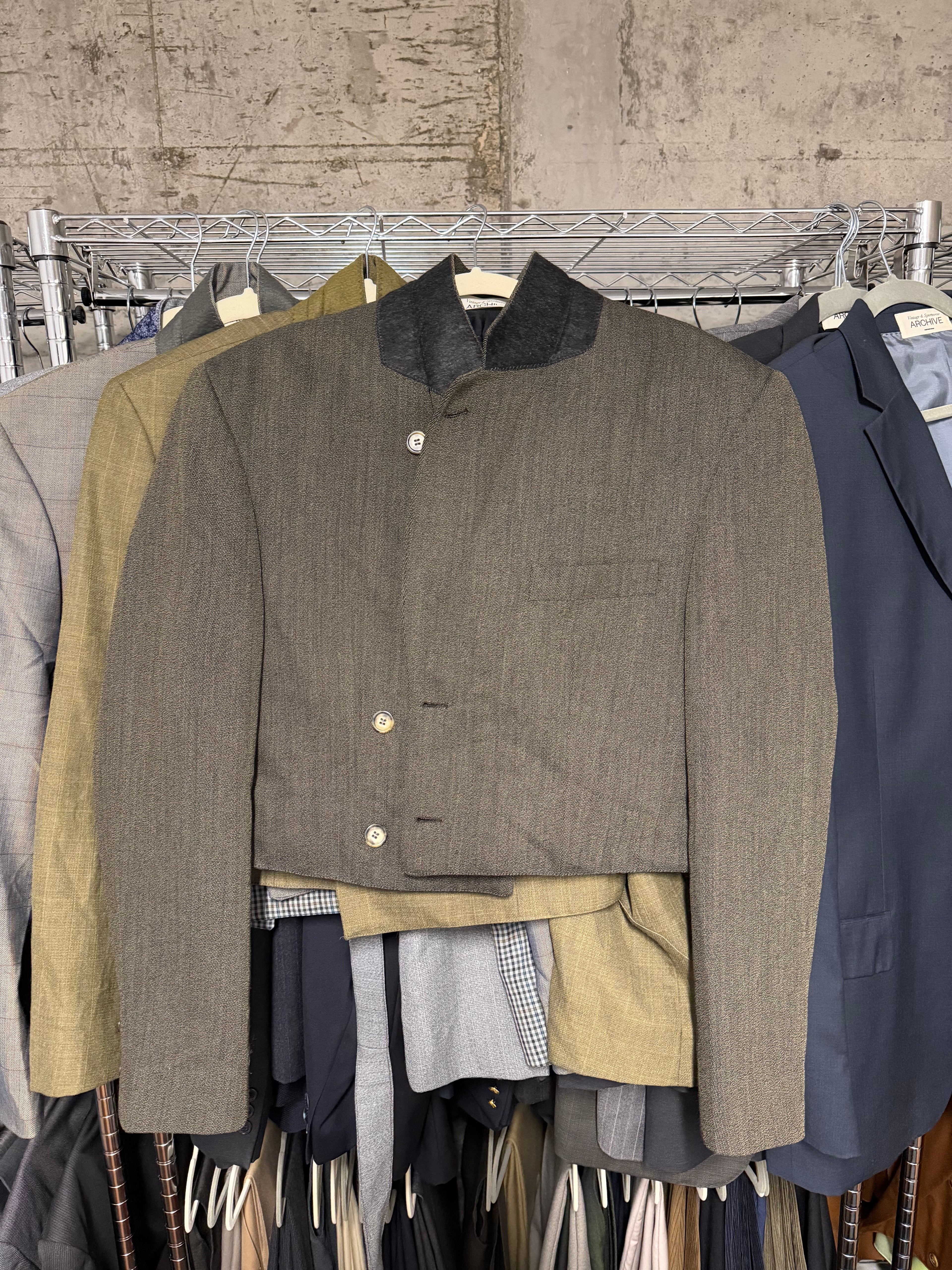 Tied-up Blazer - Textured Green (L)