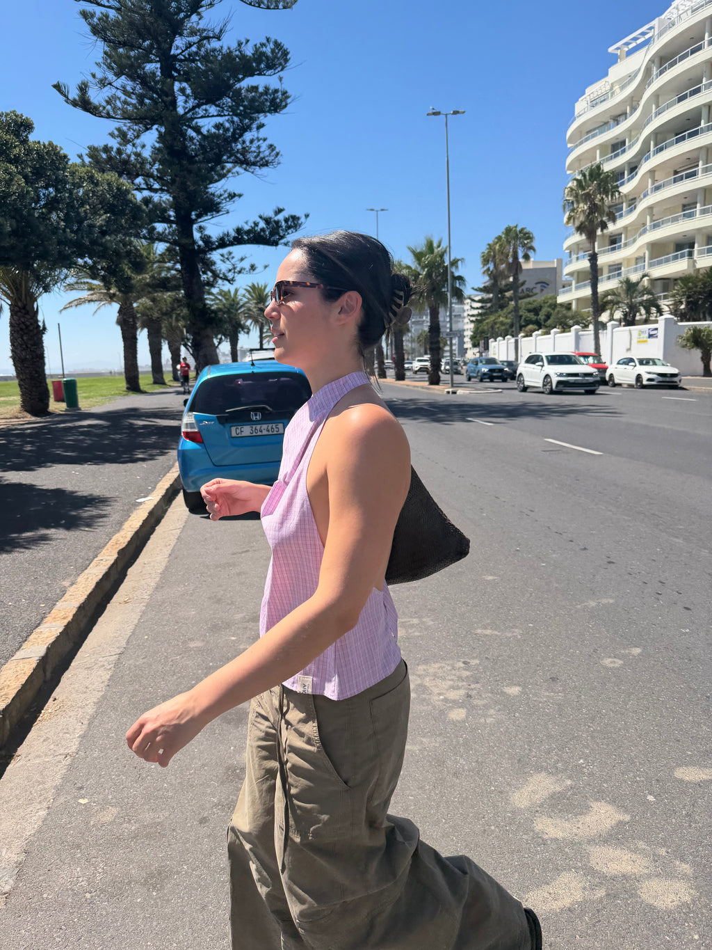 Halter Blouse - Pink Bubble (L)